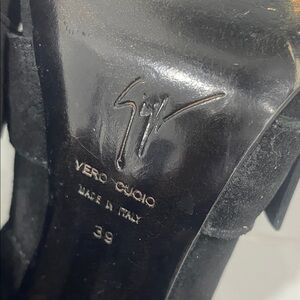 Giuseppe Zanotti Black Leather Signature Heels